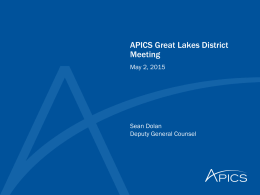 APICS North American Chapter Agreement