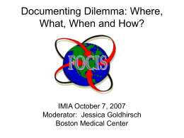 Documenting Dilemma: Where, What, When and How?