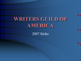 Writers Guild of America - Illinois Valley Community College