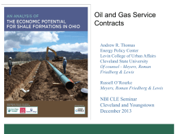 The Economic Potential for Shale Formations in Ohio