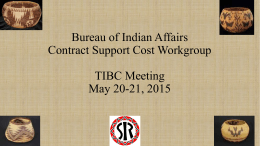 Bureau of Indian Affairs Contract Support Cost …