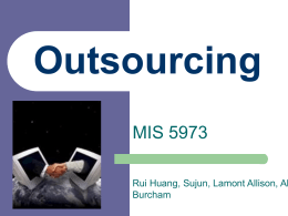 Outsourcing - The University of Oklahoma