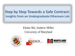 Step by Step Towards a Safe Contract: Insights from an