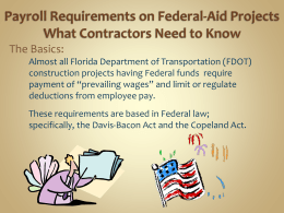 Payroll Requirements on Federal