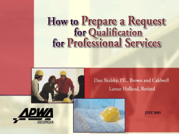 How to Prepare a Request for Qualification for