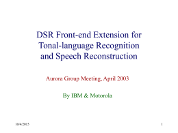 Front-end extension for tonal-language recognition and