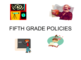 Fifth Grade Policy