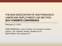 The Bar Association of San FranciscoLabor and …