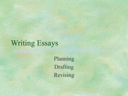 Writing Essays - Dixie State University