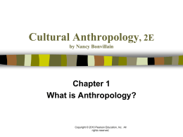 Cultural Anthropology by Nancy Bonvillain