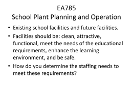 EA785 School Plant Planning and Operation