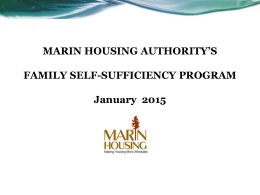 MHA FSS Orientation - Marin Housing Authority