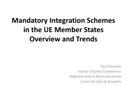 Mandatory Integration Schemes in the UE Member States