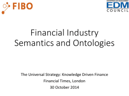 Financial Industry Business Ontologies