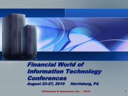 The World of IT Financial Management IT Asset …