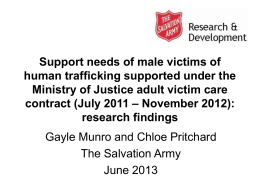 Support Needs of Male Victims of Human Trafficking