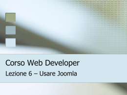 Corso Web Developer