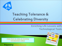 Teaching Tolerance & Celebrating Diversity