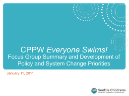 Everyone Swims Focus Group Summary and Priority Policy