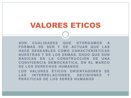 VALORES ETICOS - Mechisrm's Blog | Just another …