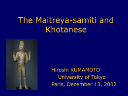 The Maitreya-samiti and Khotanese