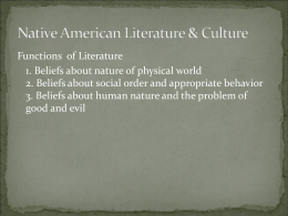 Native American Literature & Culture