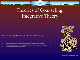 Integrative Theory - Higher Education | Pearson