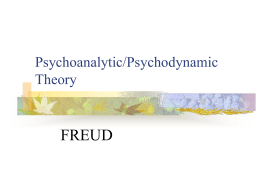 Psychoanalytic/Psychodynamic Theory