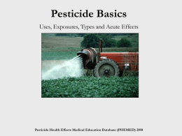 Types of Pesticides - Pesticide Health Effects Medical