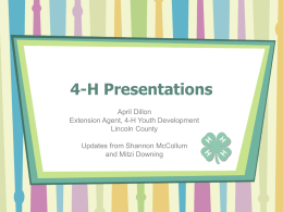 4-H Presentations - Buncombe County 4-H