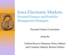 The Iowa Electronic Markets Personal Finance, Stock …