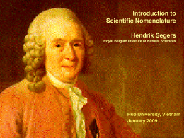 Introduction to Scientific Nomenclature