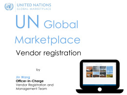 Vendor registration UNGM