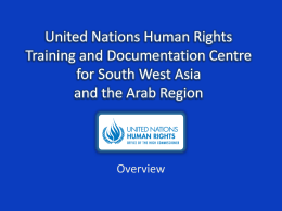 United Nations Human Rights Training and Documentation