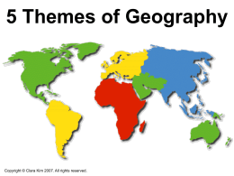 5 Themes of Geography - I Love World History