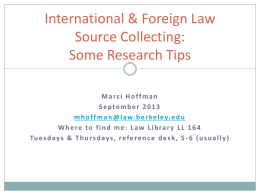 International & Foreign Law Source Collecting