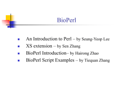 Bio-perl Introduction