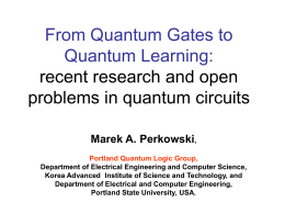 From Quantum Gates to Quantum Learning: recent …