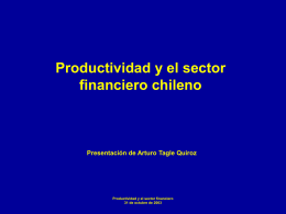 Productividad y el sector financiero chileno