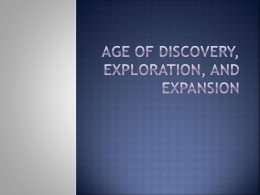 Age of Discovery, Exploration, and Expansion