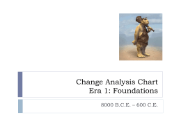 Change Analysis Chart Era 1: Foundations