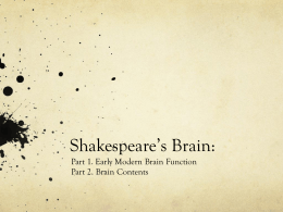 Shakespeare’s Brain: