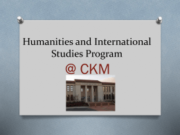 Humanities and International Studies Program
