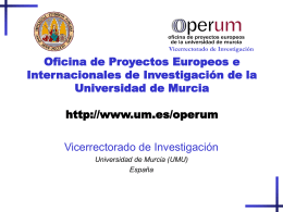 Introduction to the UMU (University of Murcia)