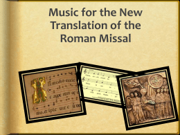 Music for the New Translation of the Roman Missal