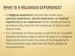 Arguments against religious experiences as proof that god