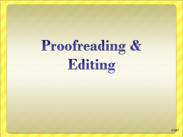 Proofreading - PowerPoints4Class