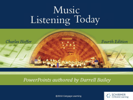 Music Listening Today Second Edition