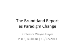 Brundtland Commission: Our Common Future