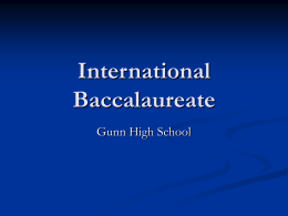 Internation Baccalaureate - Henry M. Gunn High School
